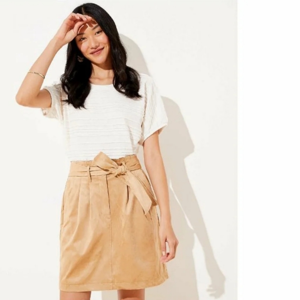 LOFT faux suede skirt